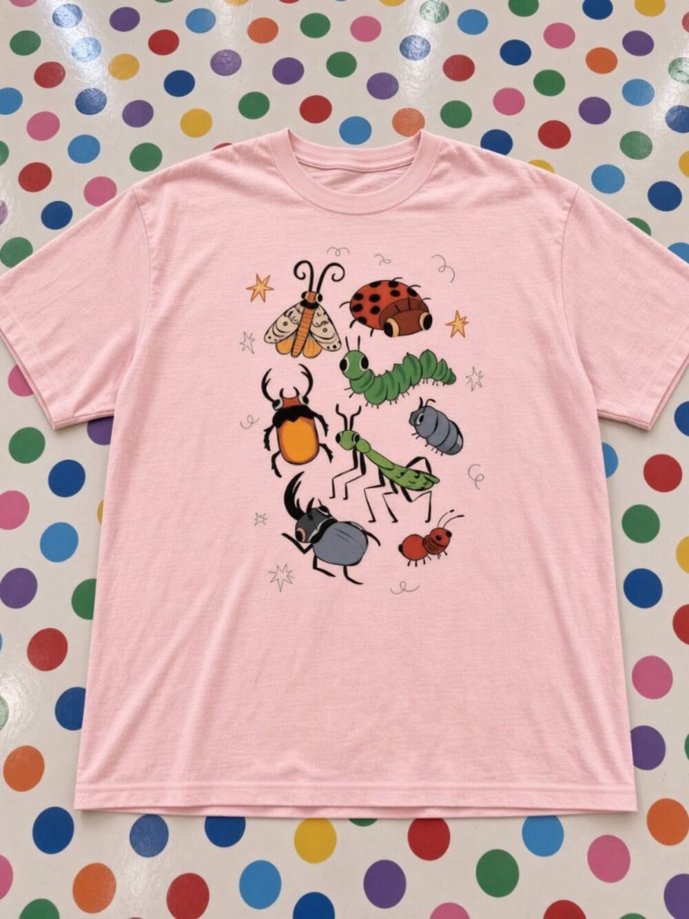 Cottagecore Insects Bugs Ladybug Caterpillar Graphic T-Shirt Gildan Tee